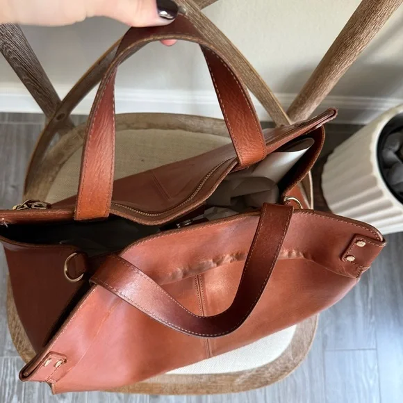 Sezane Sam leather tote bag - Picture 10 of 13